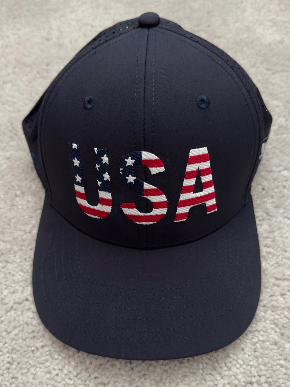 USA Embroidered Navy Golf Cap - Man’O’War Golf Course Myrtle Beach, SC